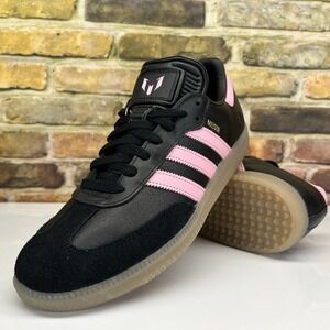 Adidas Samba Messi Shoes Black Pink Gum Mens Size 8 Low Top Sneaker JP7845